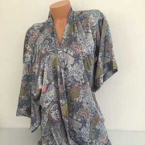 New Victoria's Secret Kimono Robe  Blue Floral S